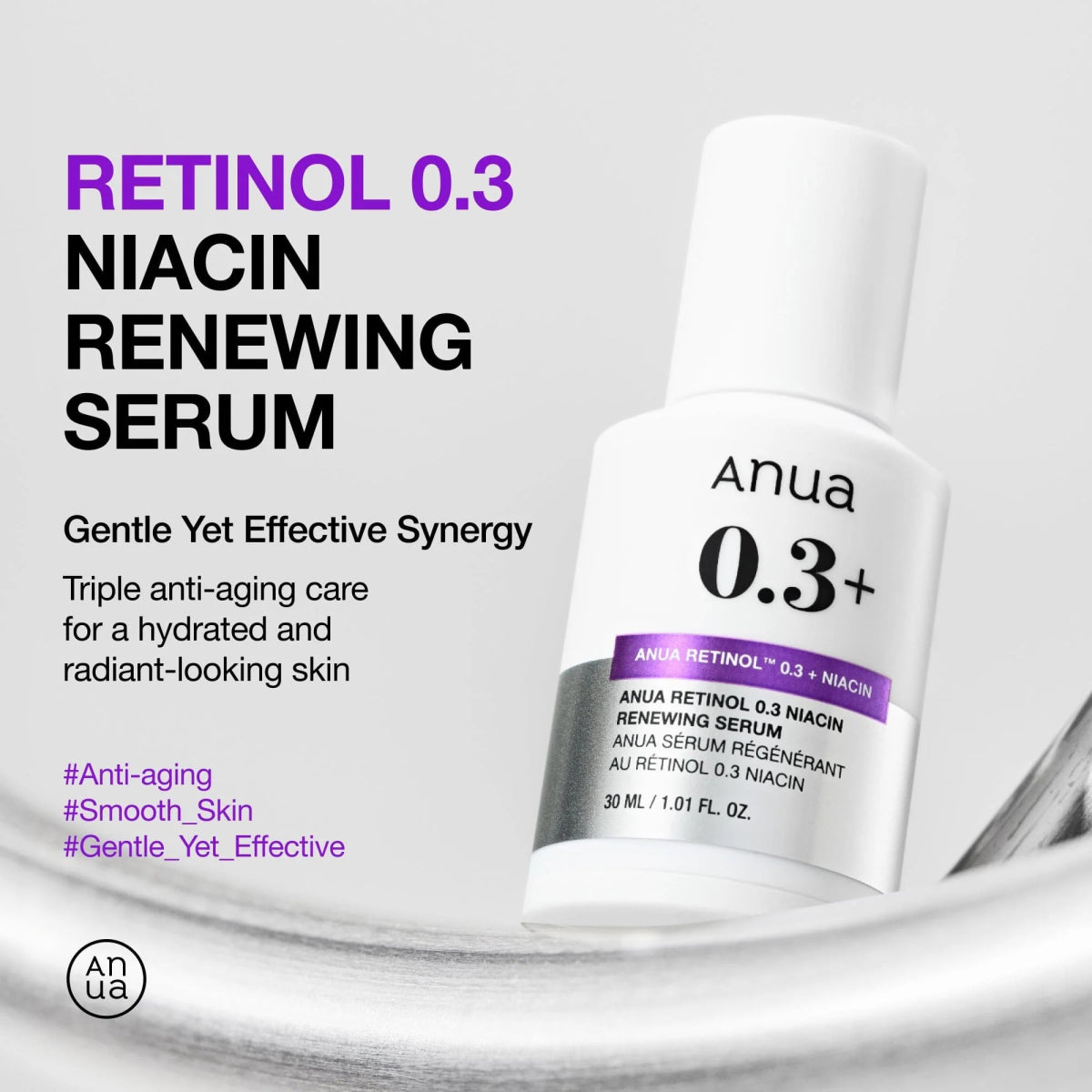 ANUA retinol 0.3 + niacin renewing serum 30ml - KBOX