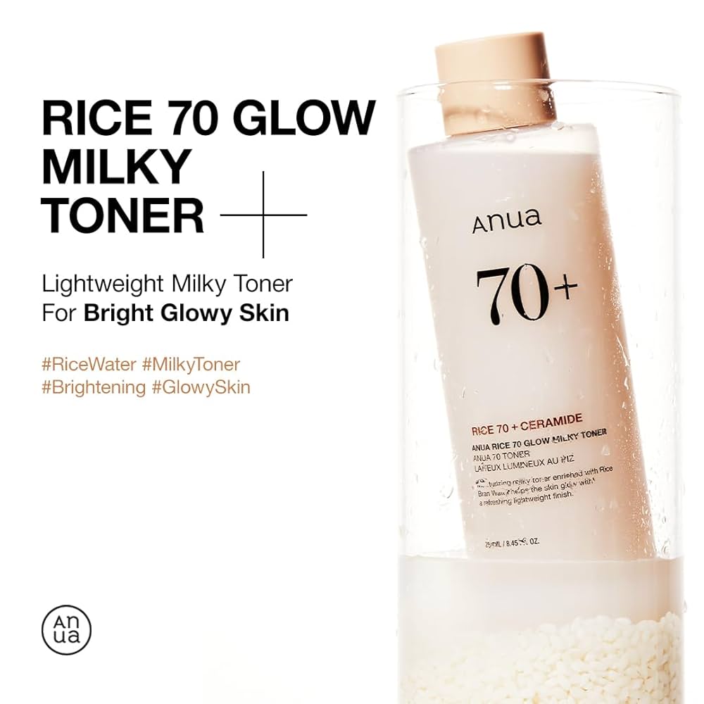 ANUA rice 70 glow milky toner 250ml - KBOX