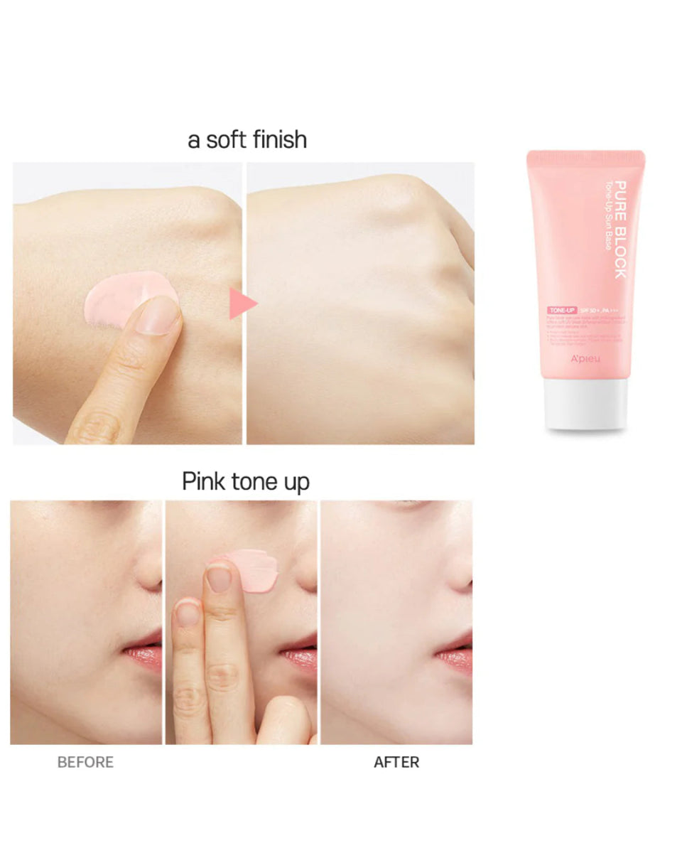 Apieu pure block tone - up sun base spf50+/pa+++ - KBOX