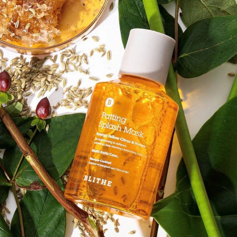 Blithe Patting Splash Mask Energy Yellow Citrus & Honey – Mascarilla Exfoliante y Hidratante en 15 Segundos - KBOX