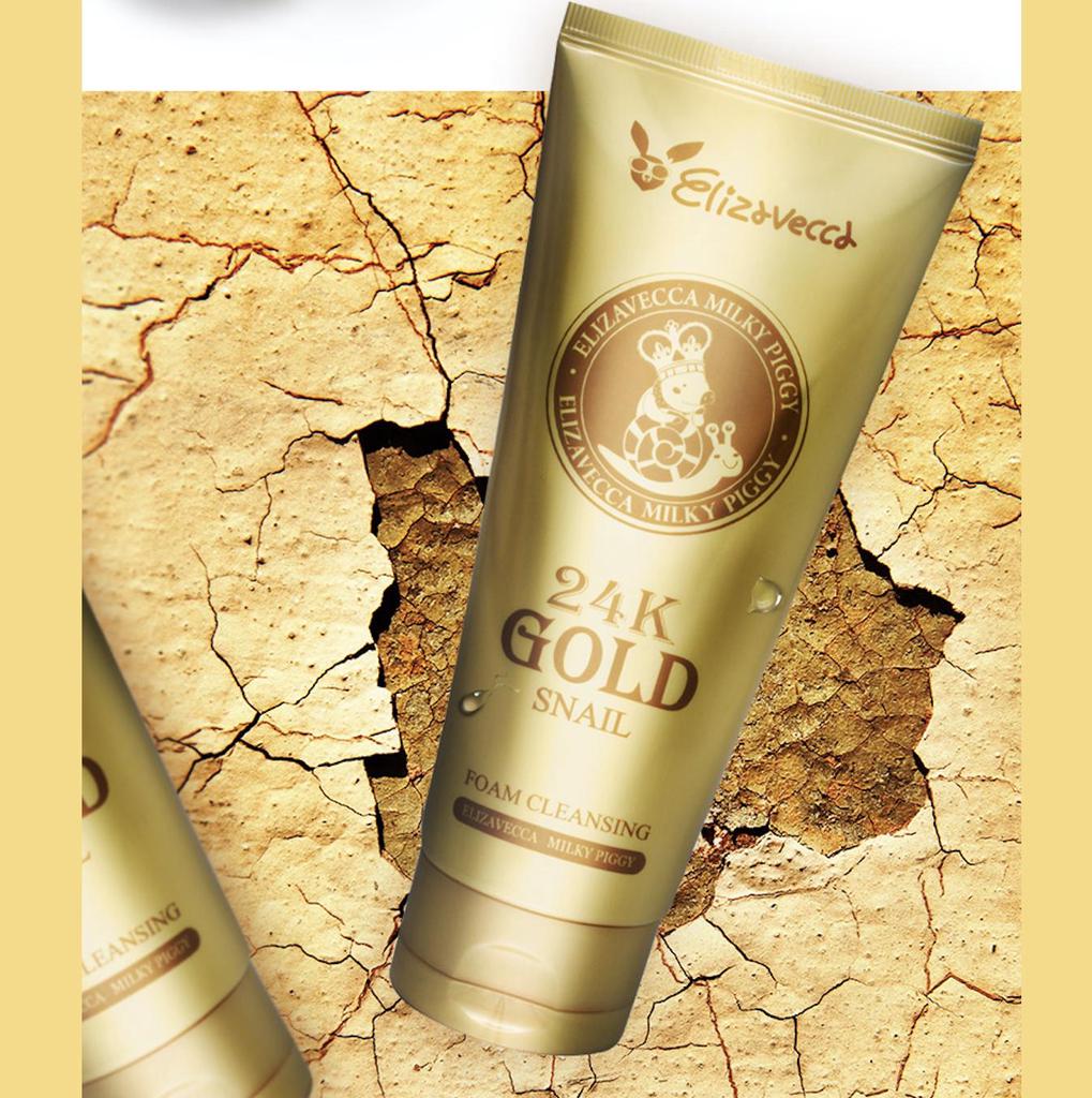 Elizavecca Milky Piggy 24 Gold Snail Foam Cleasing 180ml - KBOX