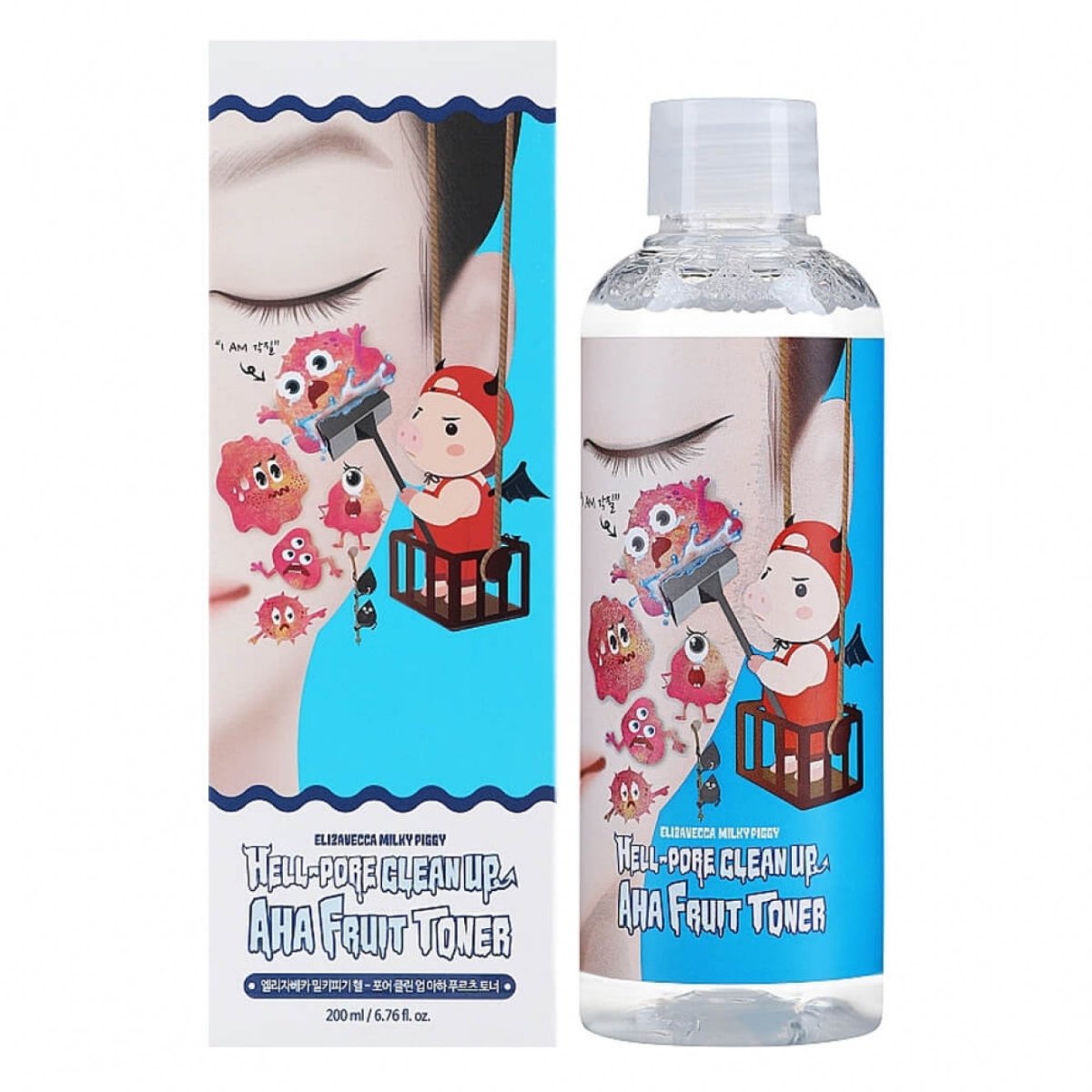 Elizavecca Milky Piggy Hell - Pore Clean Up AHA Fruit Toner 200ml - KBOX