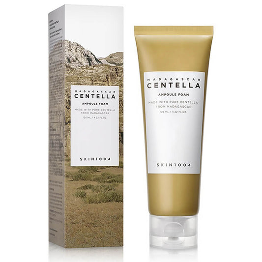 Espuma limpiadora calmante con centella asiática SKIN1004 Madagascar Centella Ampoule Foam - KBOX