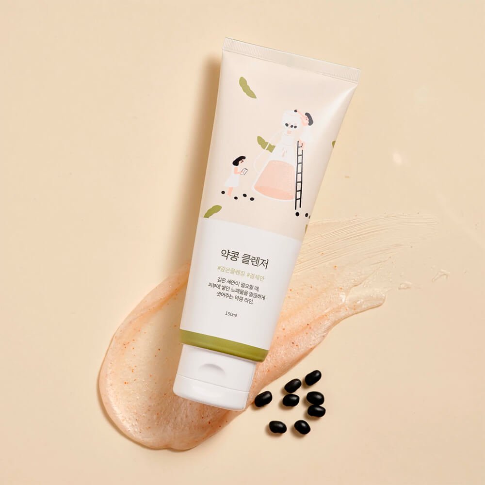 Espuma Limpiadora con Exfoliante Round Lab Soybean Cleanser - KBOX