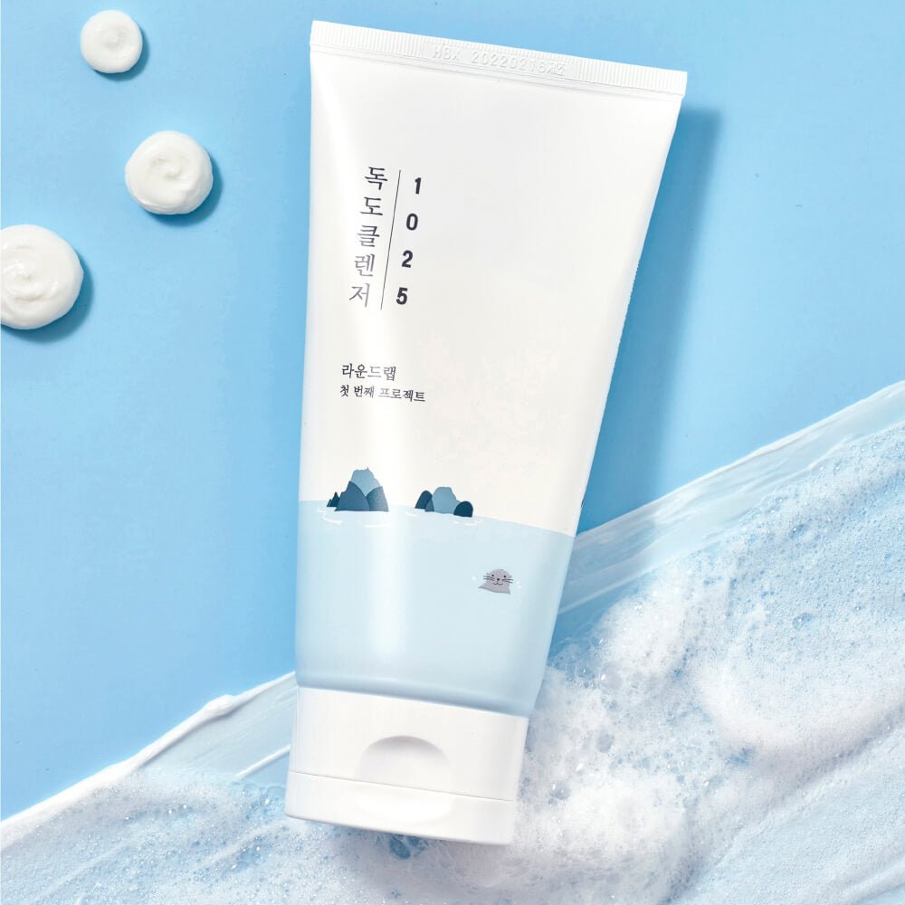 Espuma Limpiadora Suave con Agua de Mar Round Lab 1025 Dokdo Cleanser - KBOX