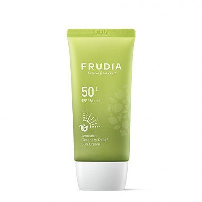 Frudia Avocado Greenery Relief Sun Cream – Protector Solar Hidratante con Extracto de Aguacate para una Piel Protegida y Nutrida - KBOX