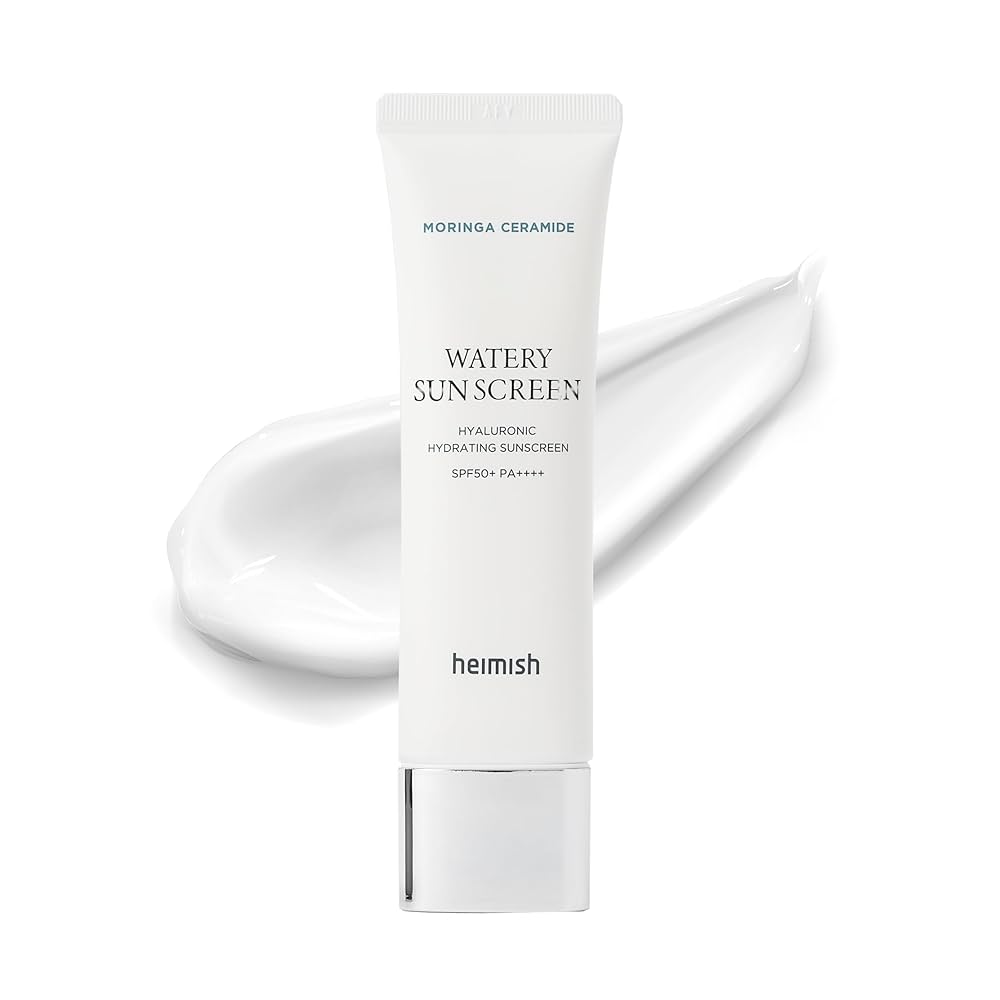 Heimish Moringa Ceramide Hyaluronic Acid Hydrating Watery Sunscreen 50ml - KBOX