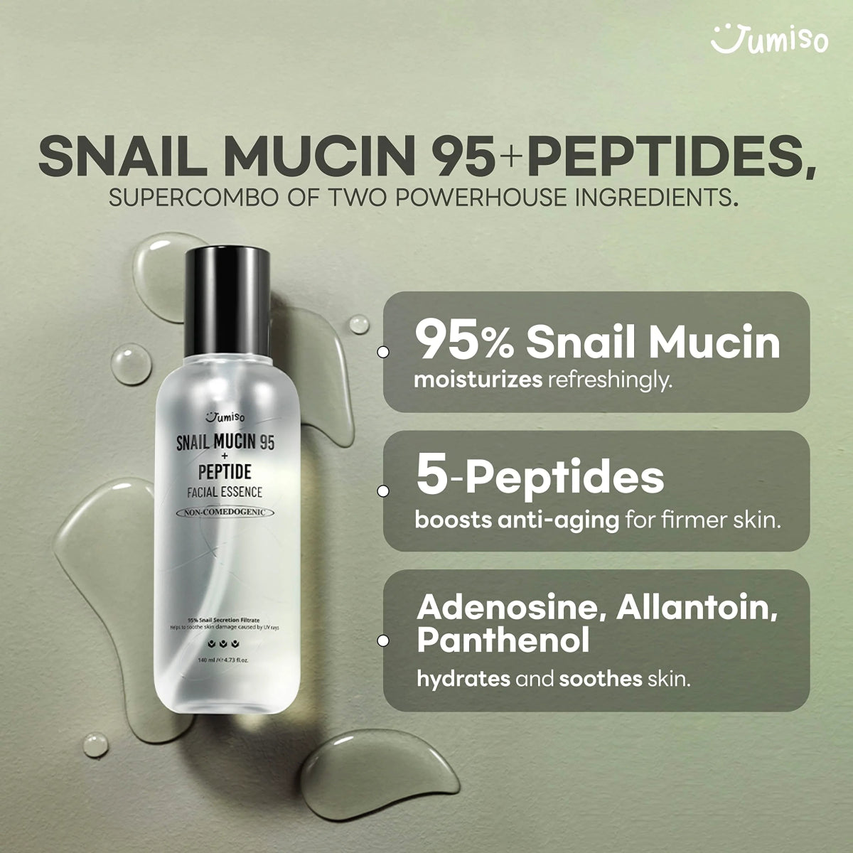 Jumiso Snail Mucin 95 + Peptide Facial Essence 140ml - KBOX