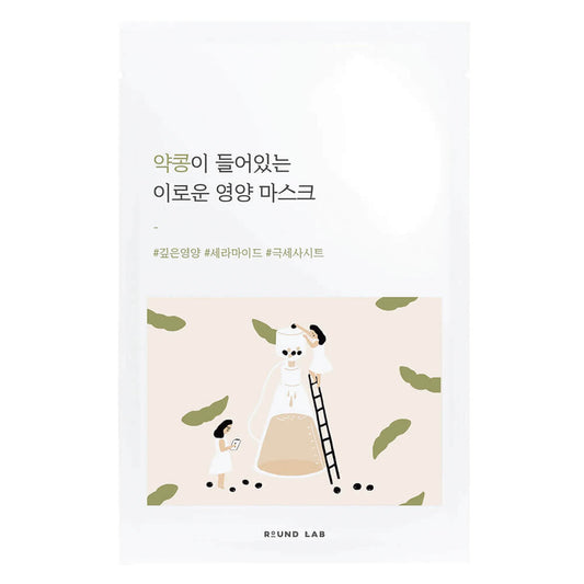 Máscara Tisular Nutritiva Round Lab Soybean Nourishing Sheet Mask - KBOX