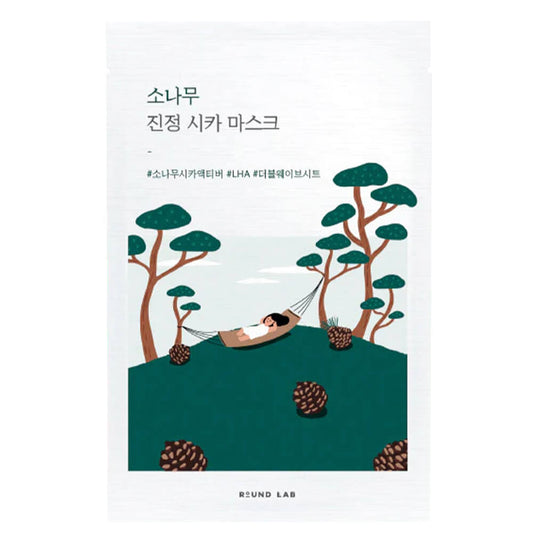 Máscara Tisular Round Lab Pine Calming Cica Mask Sheet - KBOX