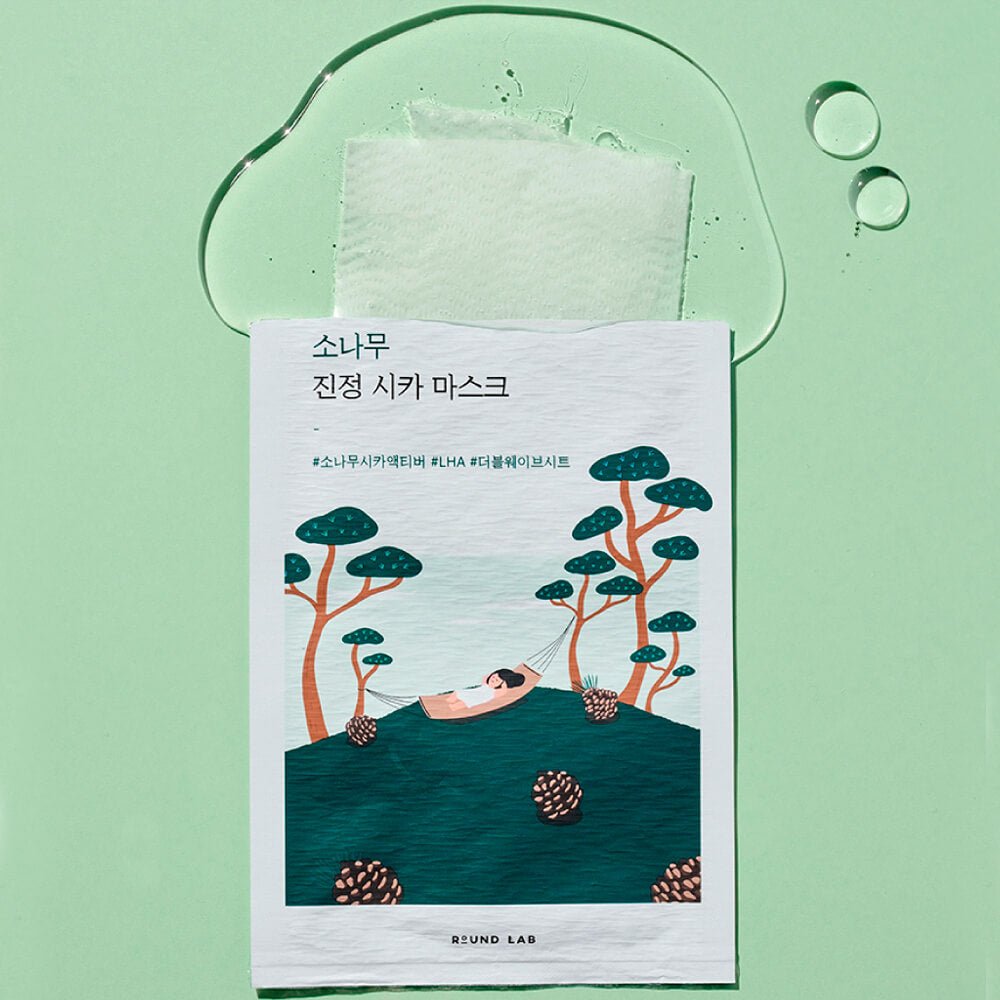 Máscara Tisular Round Lab Pine Calming Cica Mask Sheet - KBOX