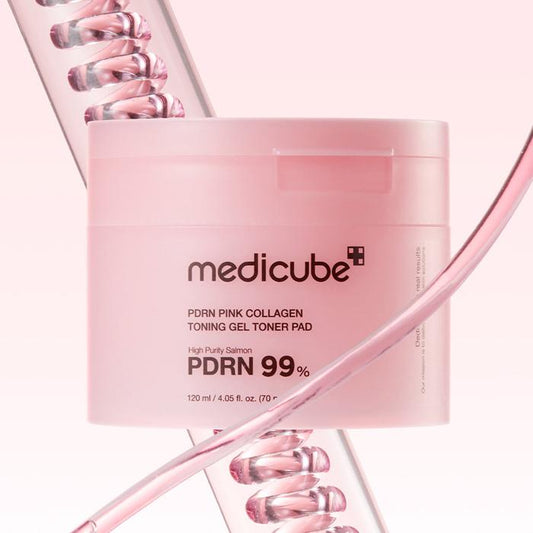 Medicube pdrn pink collagen toning gel toner pad 120ml 70ea - KBOX