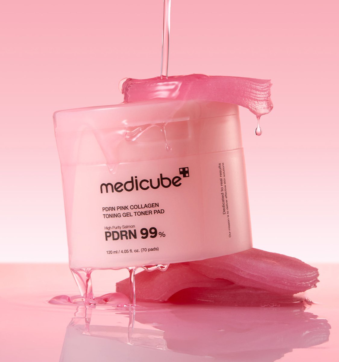 Medicube pdrn pink collagen toning gel toner pad 120ml 70ea - KBOX