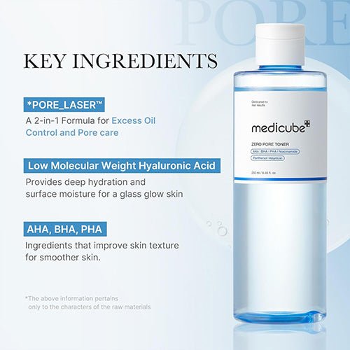 Medicube zero pore toner 250ml - KBOX
