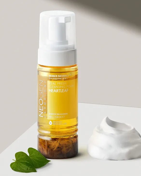 Neogen Real Fresh Foam Heartleaf – Limpiador Espumoso con Extracto de Caléndula para una Piel Clara y Equilibrada - KBOX