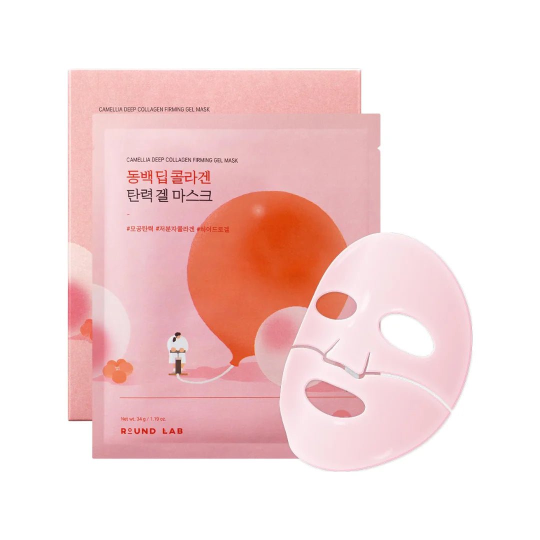 Round lab camellia deep collagen firming gel mask - KBOX