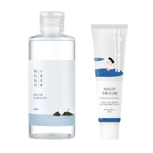 Set de productos Round Lab 1025 Dokdo Toner + Birch Juice Sunscreen – Cuidado integral para una piel saludable y protegida - KBOX
