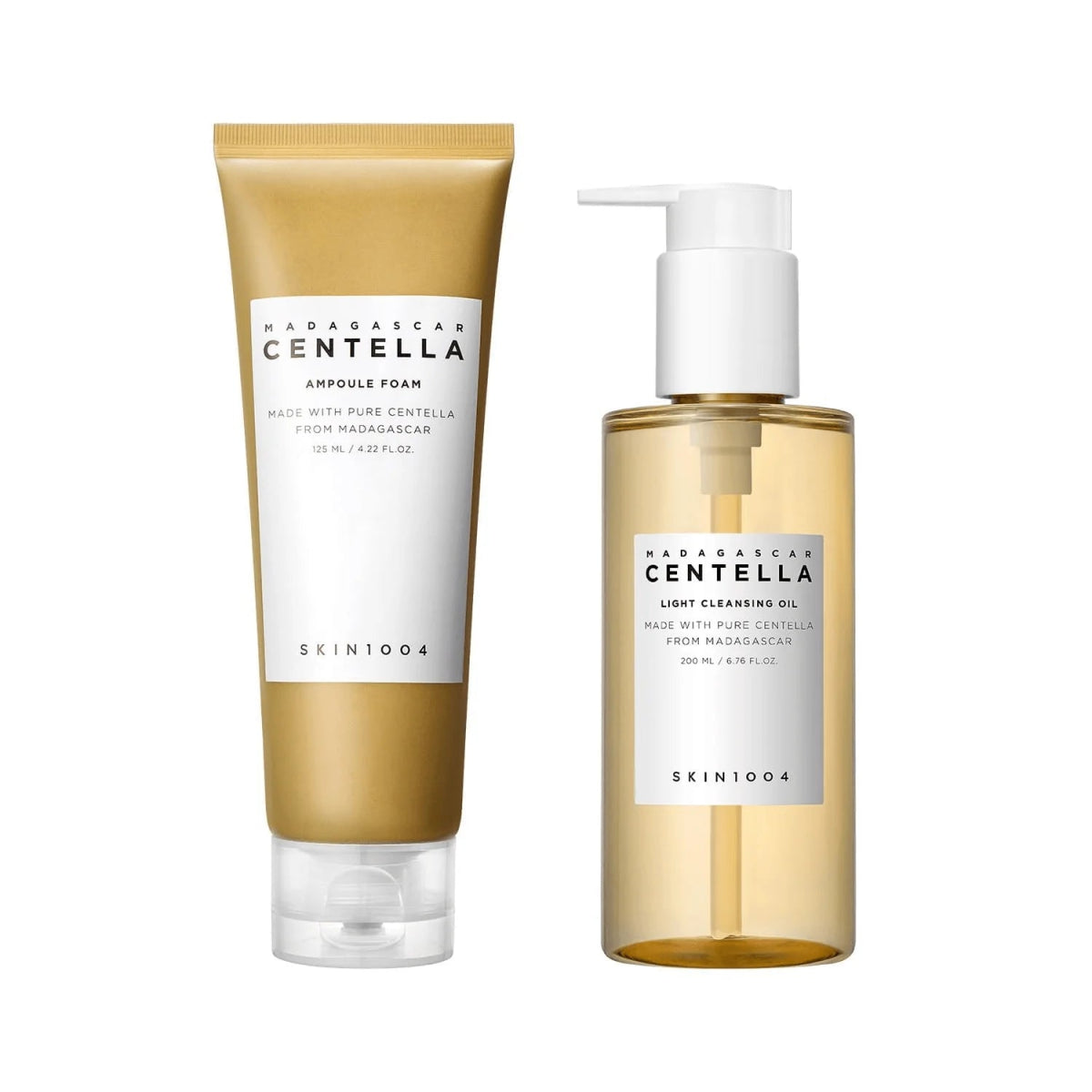 Skin1004 madagascar centella double cleansing duo (cleansing oil+centella cleansing foam) - KBOX