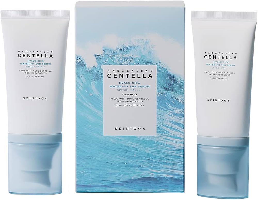 SKIN1004 Madagascar Centella Hyalu - Cica Water - Fit Sun Serum - KBOX