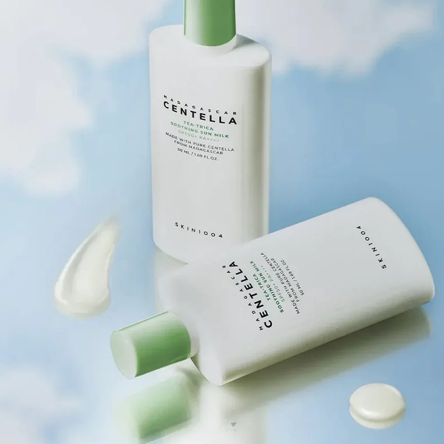 SKIN1004 Madagascar Centella Tea - Trica Soothing Sun Milk 50ml - KBOX