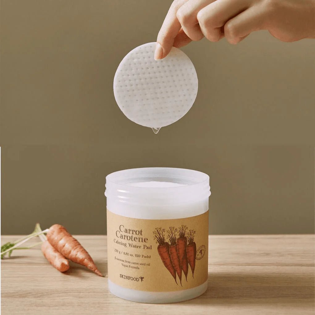 Skinfood Carrot Carotene Calming Water Pad Set 60EA + Refill 30ea - KBOX