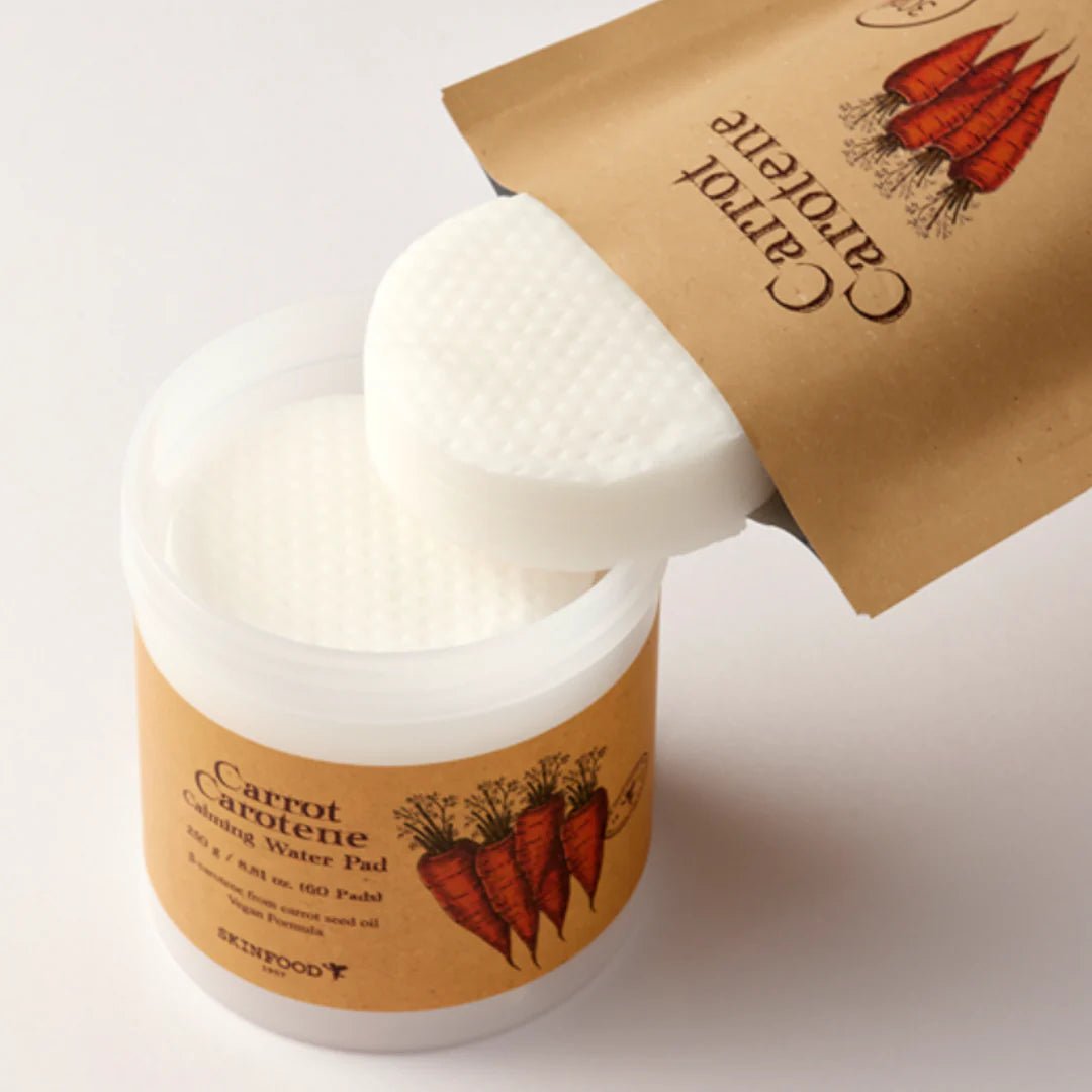 Skinfood Carrot Carotene Calming Water Pad Set 60EA + Refill 30ea - KBOX