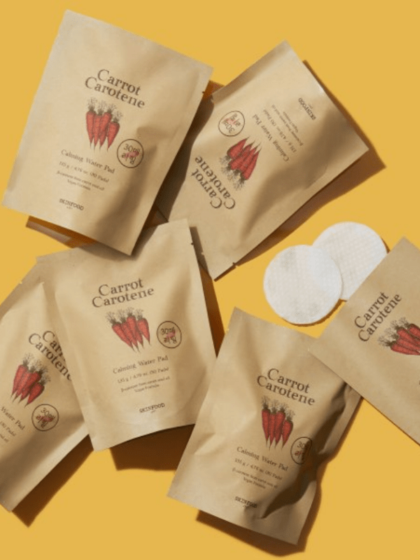 Skinfood Carrot Carotene Calming Water Pad Set 60EA + Refill 30ea - KBOX