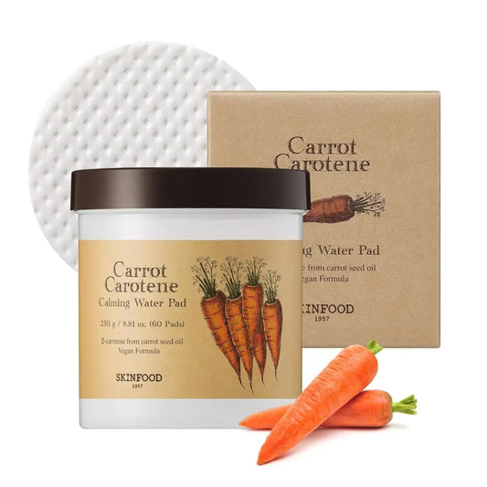 Skinfood Carrot Carotene Calming Water Pad Set 60EA + Refill 30ea - KBOX