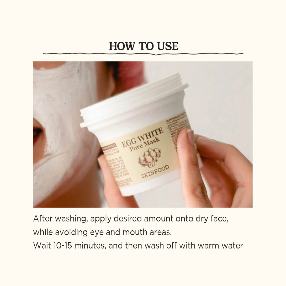 Skinfood Egg white pore Mask 120g - KBOX