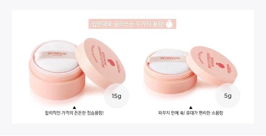 Skinfood Peach Cotton Multi Finish Powder 5g - KBOX