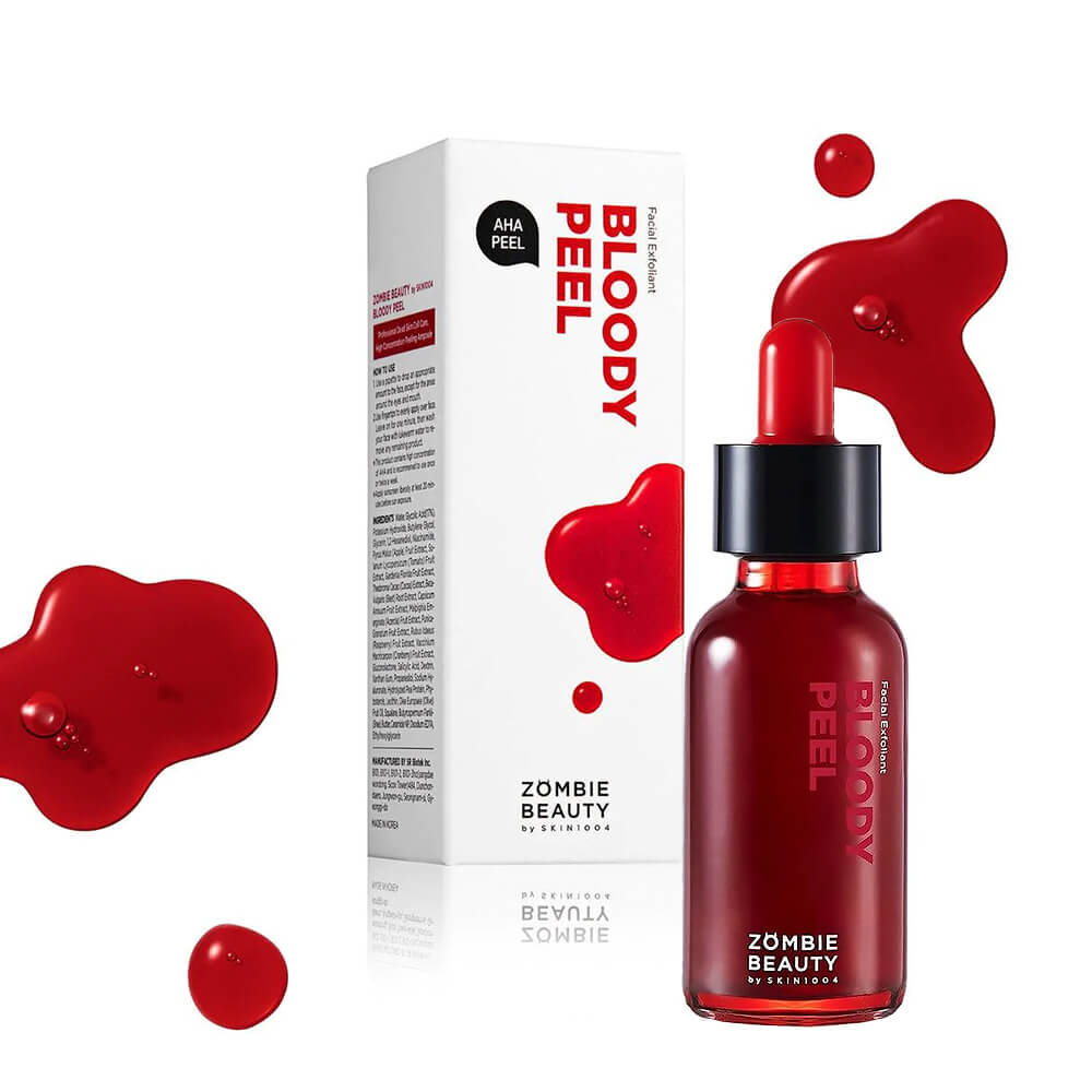 Suero peeling "Blood" con ácidos SKIN1004 Zombie Beauty Bloody Peel - KBOX
