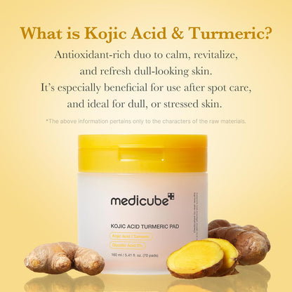 Medicube kojic acid turmeric pad 70pcs