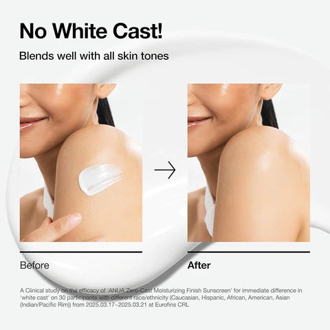 ANUA zero cast moisturizing finish sunscreen 50ml