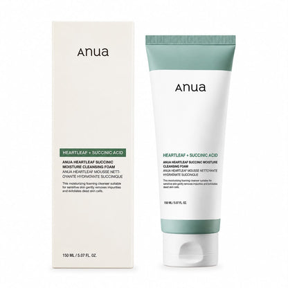 Anua Heartleaf + Succinic Acid Moisture Cleansing Foam 150 ml