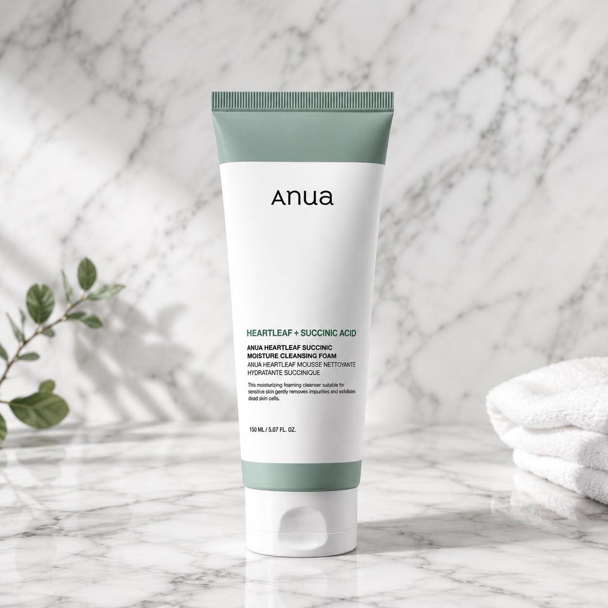 Anua Heartleaf + Succinic Acid Moisture Cleansing Foam 150 ml