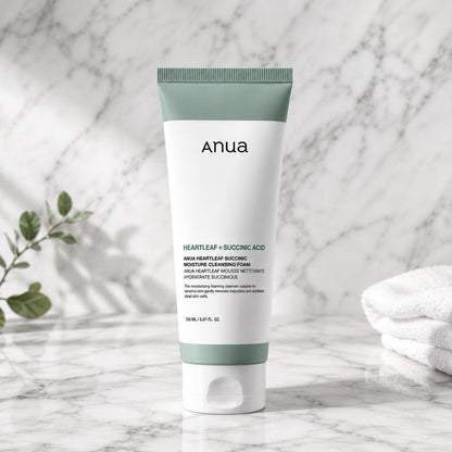 Anua Heartleaf + Succinic Acid Moisture Cleansing Foam 150 ml