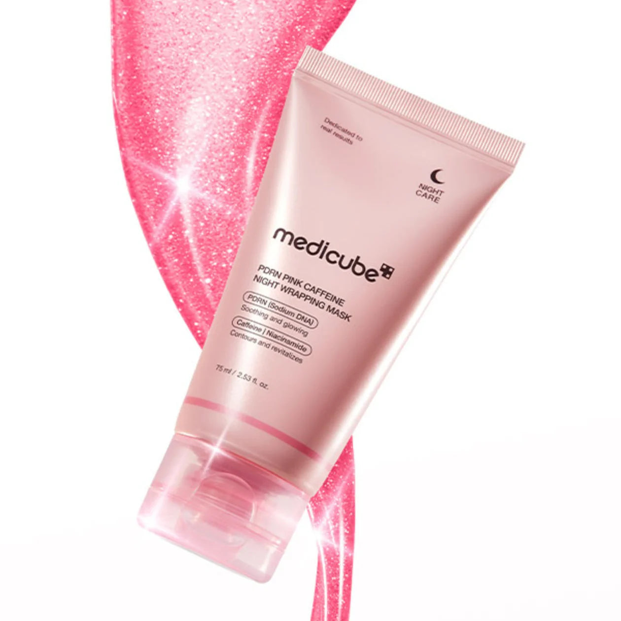 Medicube pdrn pink caffeine night wrapping mask 75ml