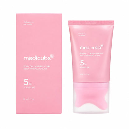 Medicube PDRN Collagen Gua Sha Neck Wrinkle Cream 5% Volufiline – Crema para Cuello y Escote 90 g