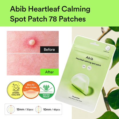 Abib HEARTLEAF CALMING SPOT PATCH 78pcs - KBOX