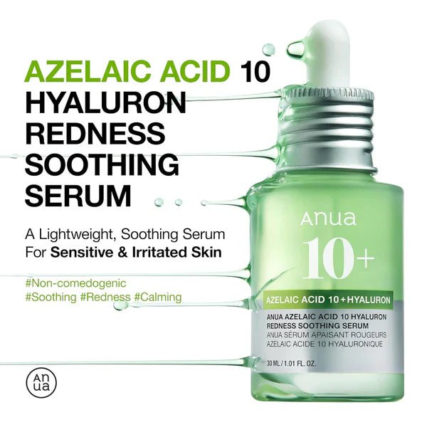 ANUA Azelaic Acid 10 Hyaluron Redness Soothing Serum 30ml - KBOX