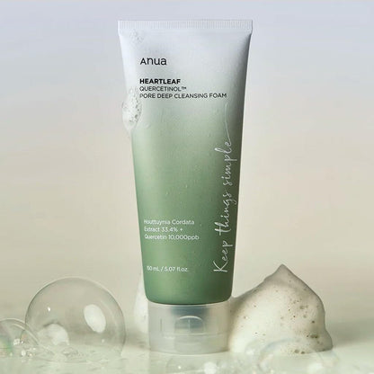 ANUA heartleaf quercetinol pore deep cleansing foam 150ml - KBOX