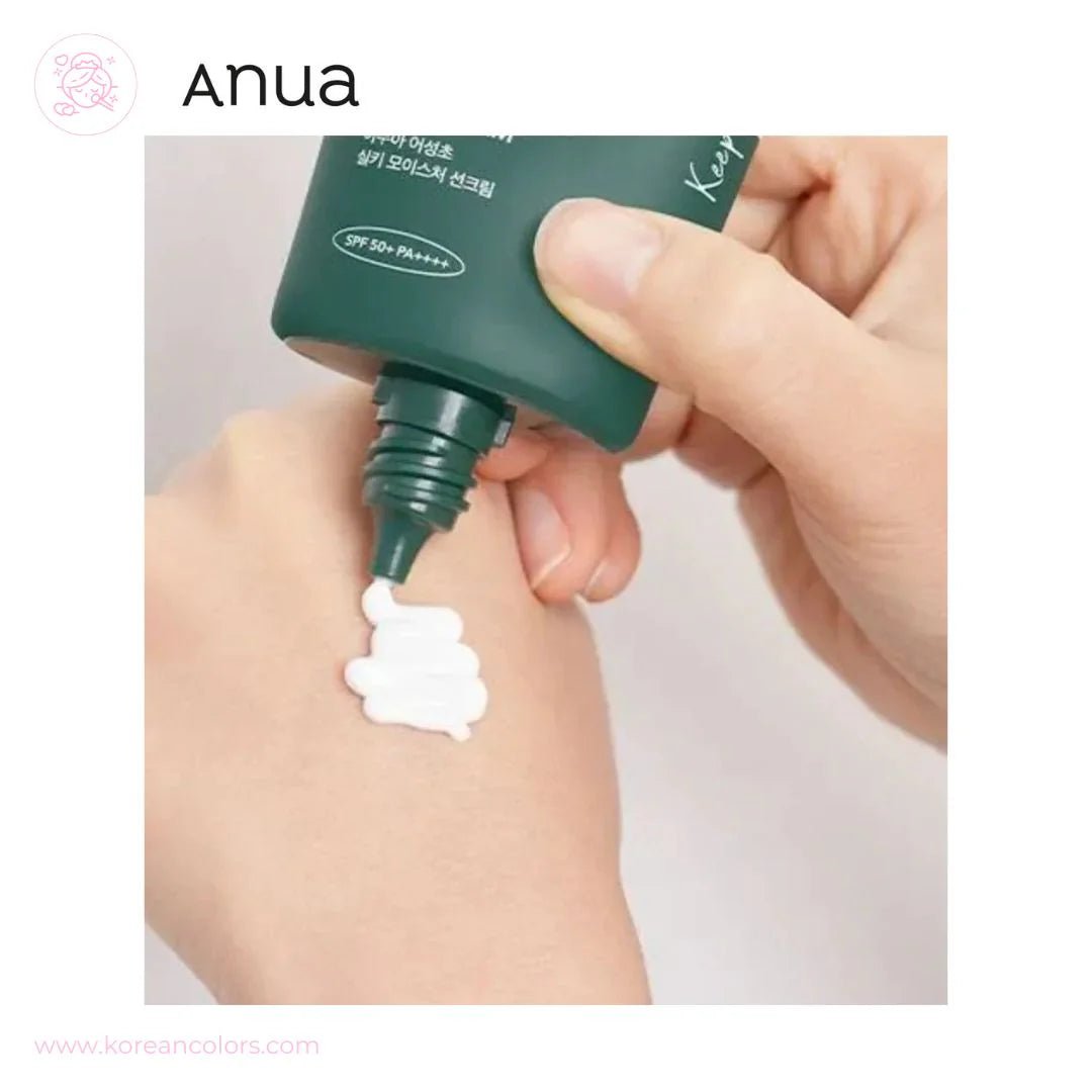 ANUA heartleaf silky moisture sunscreen 50ml - KBOX