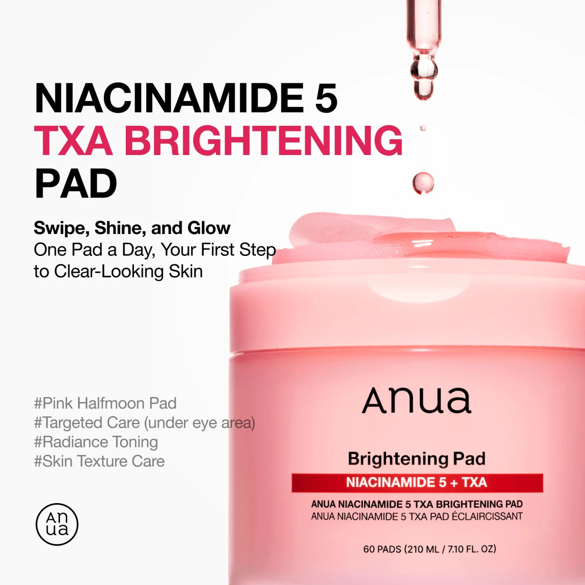 ANUA niacinamide 5 txa brightening pad 210ml (60ea) - KBOX
