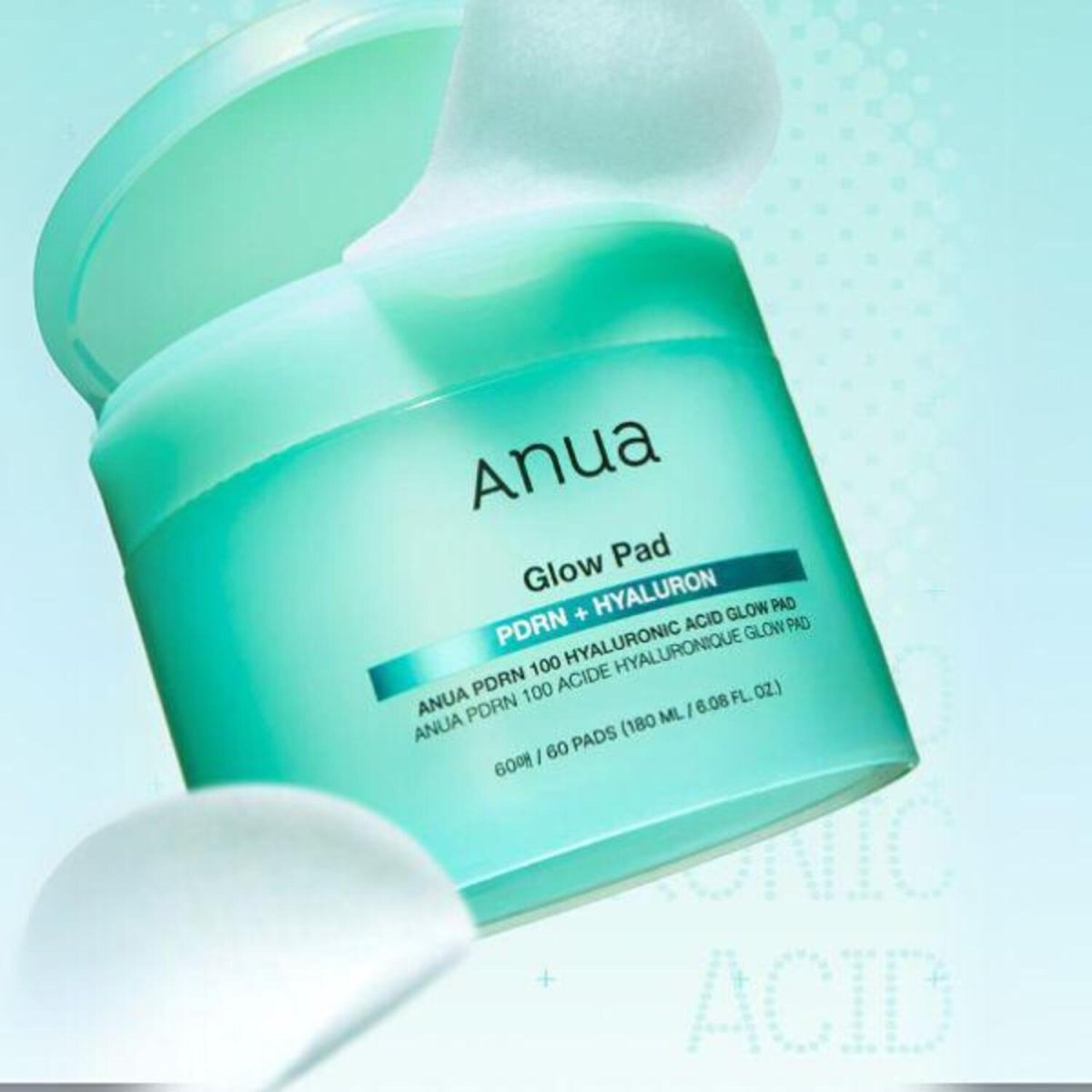 ANUA pdrn hyaluronic glow pad 180ml (60ea) - KBOX