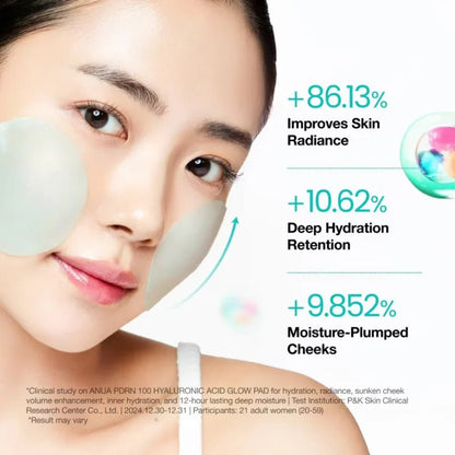 ANUA pdrn hyaluronic glow pad 180ml (60ea) - KBOX
