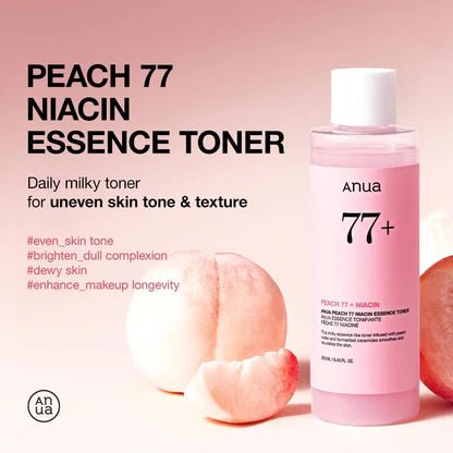 ANUA peach 77 niacin essence toner 250ml - KBOX