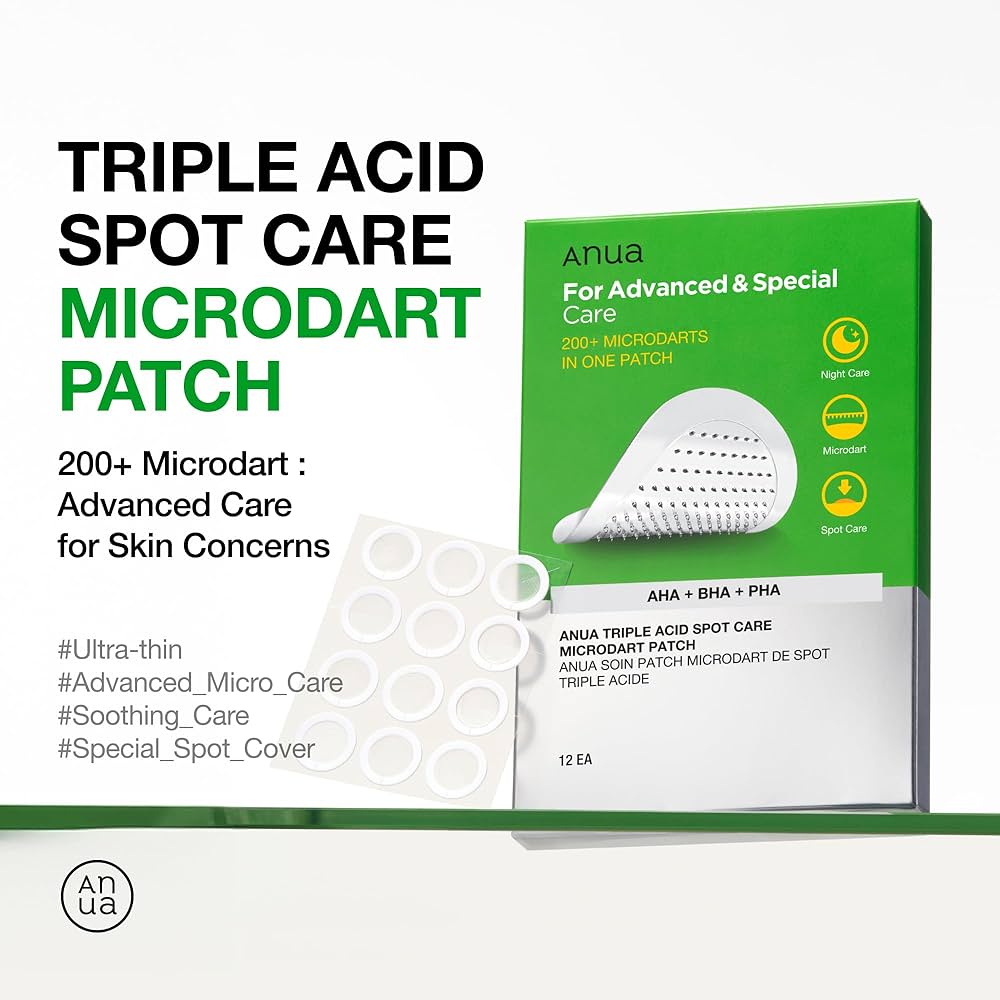 ANUA triple acid spot care microdart patch 12ea - KBOX