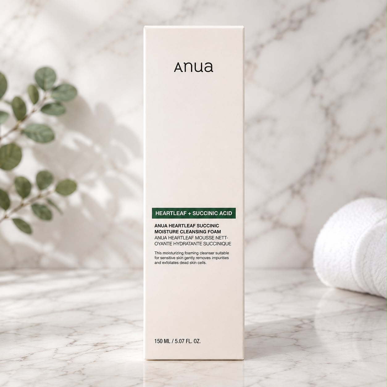 Anua Heartleaf + Succinic Acid Moisture Cleansing Foam 150 ml