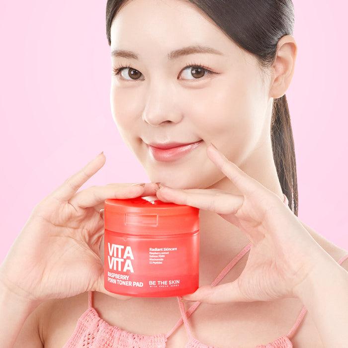 Be The Skin vitavita raspberry pdrn toner pad 120ml (60ea) - KBOX