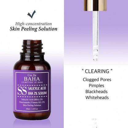 COS DE BAHA Salicylic Acid 2% Serum 30ml - KBOX